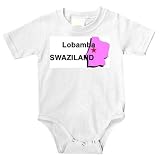 Onesie with map, swaziland, africa
