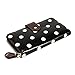 Polka Dots Designer Oilcloth Leather Purse Wallet Girls Wristlet Bag 2 Colors
