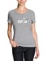 PUMA Damen T-Shirt Large Logo, athletic gray heather, M, 816964 03