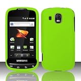 IMAGE OF Samsung Transform Ultra M930 (Boost Sprint) Rubberized Case Cover Protector - Neon Green + LCD Screen Protector (free ESD Shield Bag)