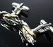 The Lovers Knot Square Gold and Silver Cufflinks Cuff Links