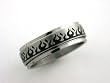 Stainless Steel Spinner Ring with Flames