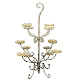 Metal Candle Chandelier / Holder White