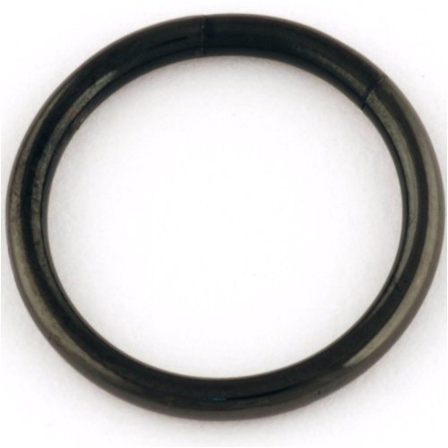 Color Coated Stainless Steel Segment Ring: 14g, 1/2, Black