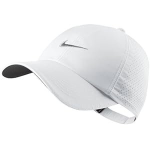 Nike Women's Perforated Cap, White/Silver/Metallic Silver, One Size