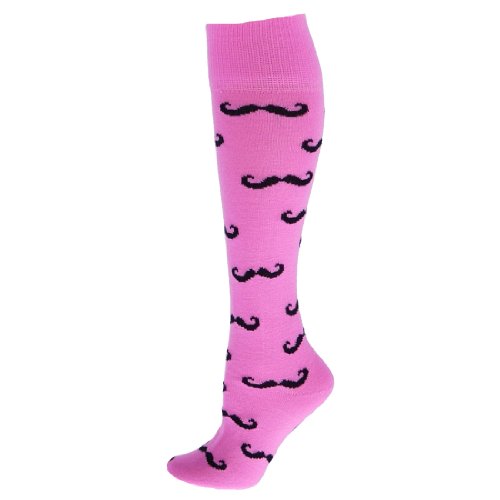 Red Lion Mustache Over the Calf Socks