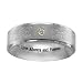 Men's .05 ct. Diamond Titanium Mokume Ring with 14K Gold Bezel