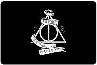 Fashional Harry Potter Deathly Hallows Symbol Non Slip Doormat Floor Mat Decor Mat Rug- 23.6"(L) x 15.7"(W) Thickness