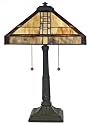 Quoizel Bungalow Mission Tiffany Style Table Lamp