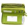 Budd Leather Distressed Leather Double Zipper Orga-Green
