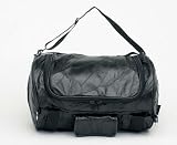 Diamond Plate™ Leather Motorcycle Barrel Bag