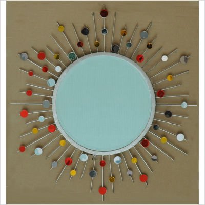 Colored Starburst Wall Mirror
