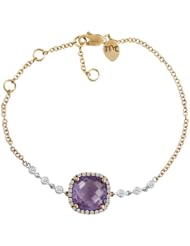 Meira T 14k Rose Gold Diamond Amethyst Bracelet