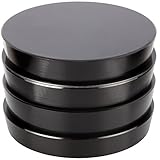 Pagoda Tower Spice Tobacco Herb Weed Grinder - Four Piece with Pollen Catcher - Premium Grade Aluminum - Zip Grinders (2.5", Black)