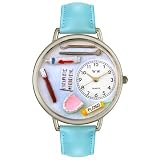 Whimsical Watches Unisex U0620001 Dentist Baby Blue Leather Watch