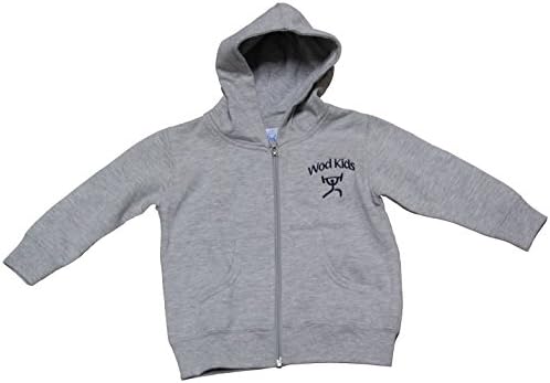 WOD Kids Zip Up Hoodies (Heather, 5T)