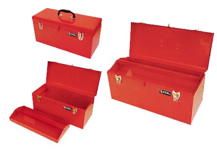TB140 20 Excel Portable Metal Tool Box w tote tray