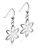 Jewelry : Sterling Silver Open Flower Dangle Earrings