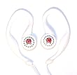 University of Maryland SportClip Earphones with Wind Up Storage Case for MP3, CD, DVD Players, White