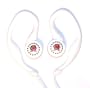 University of Maryland SportClip Earphones with Wind Up Storage Case for MP3, CD, DVD Players, White