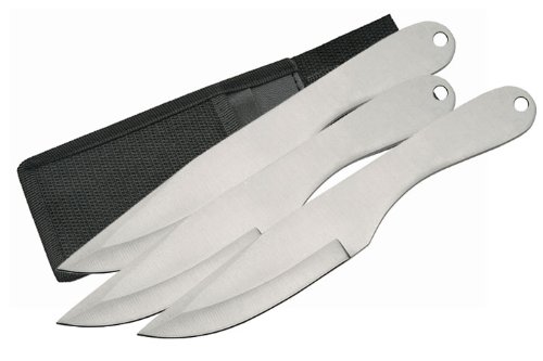 3 Couteaux Shadow Pro jet 21,5 cm + étui (ref 5403) - couteau de lancer - arme - étoile - shuriken - ensemble en acier inoxydable, très résistant