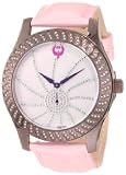 Brillier Women's 03-72327-12 Kalypso Plum-Plated Pink Leather Watch