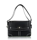 COACH Hamilton Flap Bag Handbag Shoulder Bag in Rose or Black Leather F13957