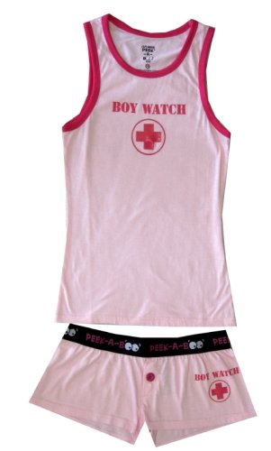 Boy Watch Pink Tank/Panty Set for women