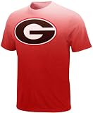 NCAA Men's Georgia Bulldogs Big Hitter Short Sleeved Sandblasted Tee (Athletic Red,Small)