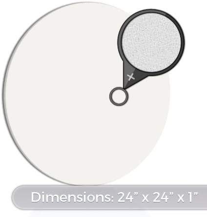 Acoustic Panels - Circle Shape [Choose from Many Color Options] 24"x24"x1" - High Absorption Sound Dampening Materials [Rated NRC .85] Sound Absorbing, Fabric-Wrapped Decorative Acoustical Wall Panels