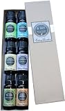 Organic Top 6 100% Pure Essential Oil Gift Set- 6/10 ml (Eucalyptus, Lavender, Lemongrass, Orange, Peppermint, Tea Tree)