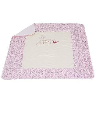 Rosebud embroidered coverlet
