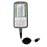 Retractable USB Cable for the HTC Fusion with Power Hot Sync and Charge capabilities - Gomadic Brand w/ TipExchange Technology