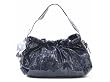 Baby Phat Shiny Grey Patent Gathers Large Hobo Handbag