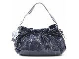 Baby Phat - Baby Phat Shiny Grey Patent Gathers Large Hobo Handbag