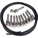George L's Effects Kit Black Cable, Jackets & Nickle Right Angle Plugs