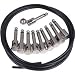 George L's Cables - George L's Effects Kit Black Cable, Jackets & Nickle Right Angle Plugs