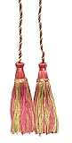 UPC 044700024423 product image for Set of 2 Candy Pink, Light Green Double Tassel / Tassel Tie with 4