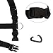 Petroad Dog Body Harness Padded, for Cars with Seat Belt Tether Comfortable with Adjustable Chest, Medium Size, 18- to 28-inch Chest, Black