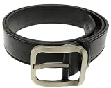 Mens Genuine Black Leather Belt In Gift Box (N12)