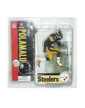 Troy Polamalu Pittsburgh Steelers Black Jersey Snow Covered Base Field Variant Chase Alternate McFarlane NFL Series 14 Action Figure