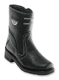 Milwaukee Motorcycle Clothing Company Shifer 8" Size 9C Black Leather Ladies Motorcycle Boots