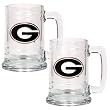 Georgia Bulldogs NCAA 2pc 15oz Glass Tankard Set by Great American Products