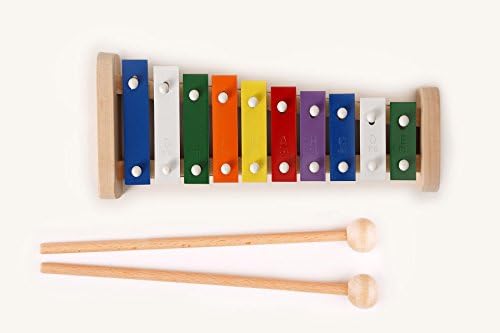 Wooden, Colourful Childrens Toy Xylophone 10 bars/tones