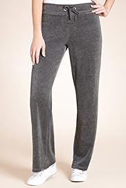 Cotton Rich Straight Leg Velour Joggers