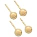 4 14K Yellow Gold Earrings Ball Stud Piercing Jewelry