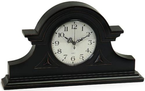 Mantel Clock 8h X 15w Black