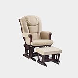 Shermag Glider Rocker Combo, Espresso with Pearl Beige