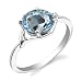 Sterling Silver 2.25 cts Oval Cut Swiss Blue Topaz Ring Size 8