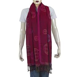 Rectangular Wool Scarf Women Winter Clothes Handmade 27 x 72 inches